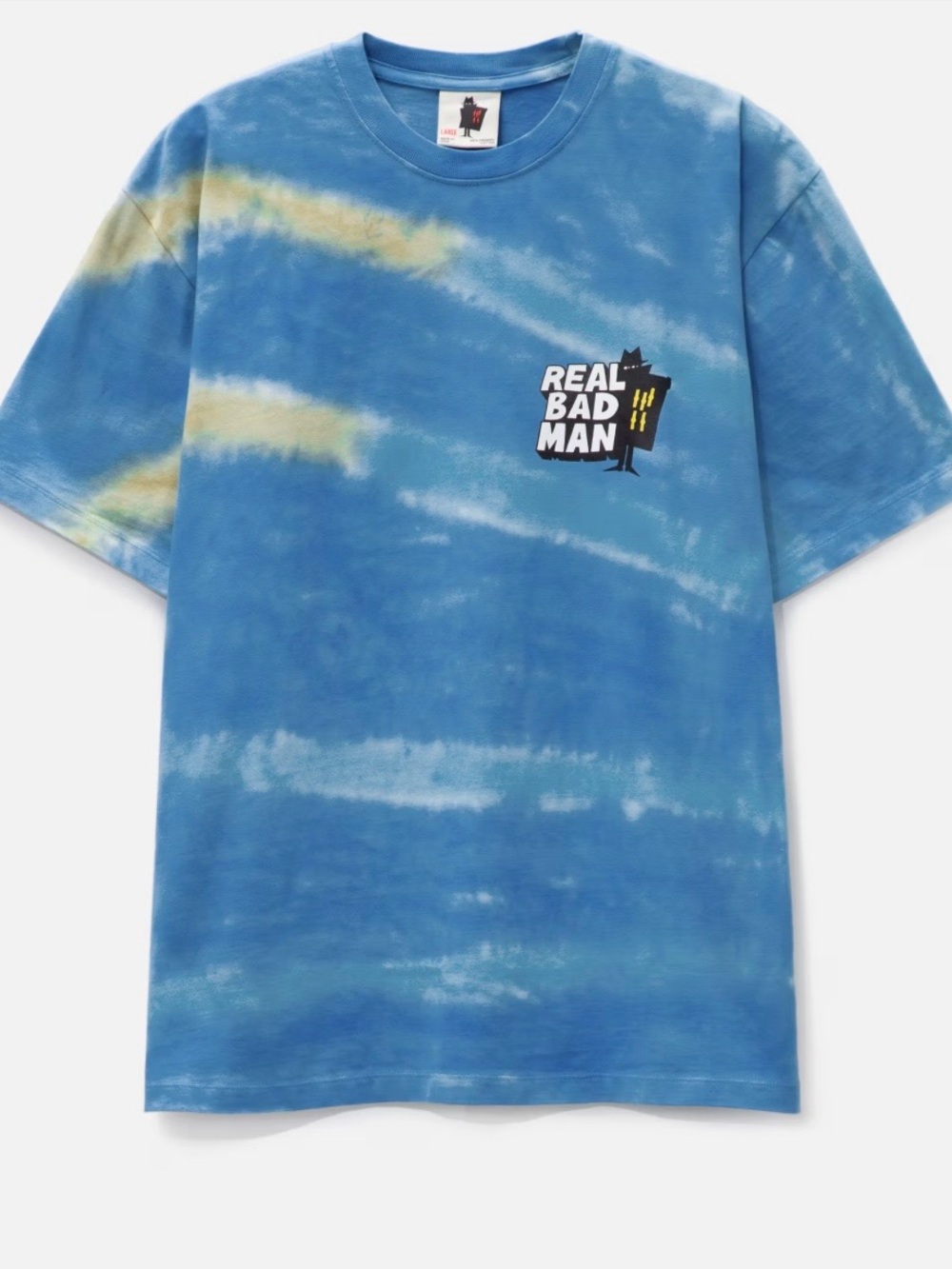 Real Bad Man Blue Tie-Dye Graphic Tank Top